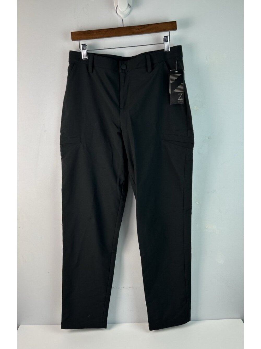 Zella Mens Black Hybrid Tech Cargo Pants Size 32x30 Comfort Stretch